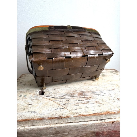 Vintage Romano Wicker Basket with‎ Lid & Printed Scene – Decorative Storage - Picture 7 of 10